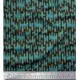 thumbnail image 1 of Soimoi Brown Georgette Viscose Fabric Liquid Drip Abstract Printed Craft Fabric by the Yard 42 Inch Wide, 1 of 3