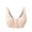 Beige, variant on Front Closure Bras for Women Floral Pattern Seamless Bralettes for Women Pure Cotton Bras for Older Women