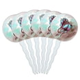 thumbnail image 1 of Horse Running Painting Aqua Pink Cupcake Picks Toppers - Set of 6, 1 of 1