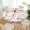 Pink Trumpet Flower, variant on Indoor Outdoor Patio Round Fitted Vinyl Tablecloth, Flannel Backing, Elastic Edge, Waterproof Plastic Table Cove for Table of 35-47’’ Diameter
