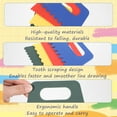 thumbnail image 3 of QUTETN 4 Pack Texture Tools for Plaster Plastic Paint Scraper Tool Art Paint Scrapers Kit Textured Art Tools Art Putty Scraper DIY Graffiti Oil Painting and Drawing Plaster Texture Tools, 3 of 7