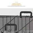 thumbnail image 6 of 36“ Dog Crate, Folding Metal Wire Dog Cage with Double Door & Double Lock, Portable Pet Crate Kennel for Medium Dogs Cats Rabbits, Black, 6 of 8