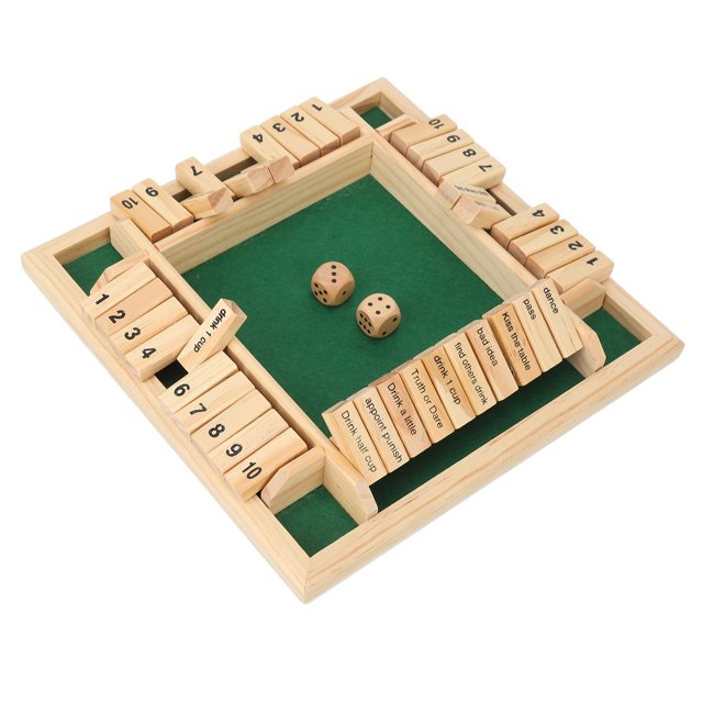 Board Dice Game, Game Props Shut The Box Dice Game Wooden Prevent Senile Dementia For Home For Adults