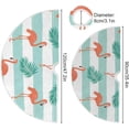 thumbnail image 3 of GZHJMY Flamingo Christmas Tree Skirt Home Decoration Large Round Christmas Tree Skirt for Holiday Party Home Christmas Day Ornaments, 35.4", 3 of 6