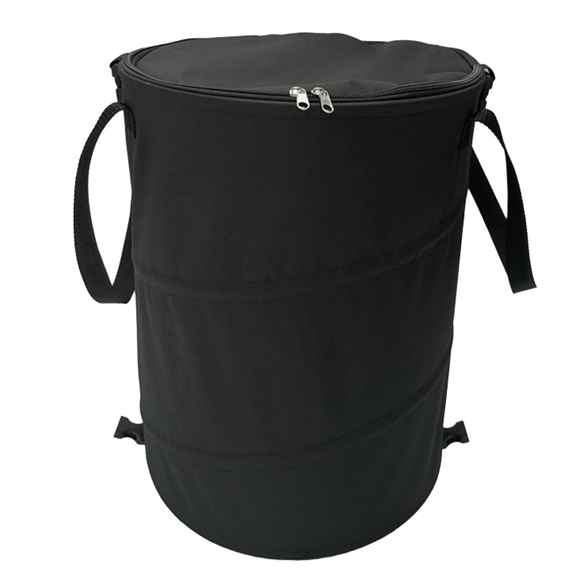 Camping Trash Can Foldable Portable Outdoor Garbage Bin Camping Supplies Garden Storage Bag Black