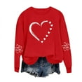 thumbnail image 2 of Vetsdori Pullover Sweatshirts for Women Valentine's Days Spring Shirts Crew Neck Valentine, Gifts for Girlfriend Love Heart Womens Sweatshirts, 2 of 7