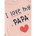 thumbnail image 4 of Mevireiy I Love my Papa Cute Grandpa Baby Casual T Shirt Pullover Tops Shower Gift,Pink,3-4 Years, 4 of 7