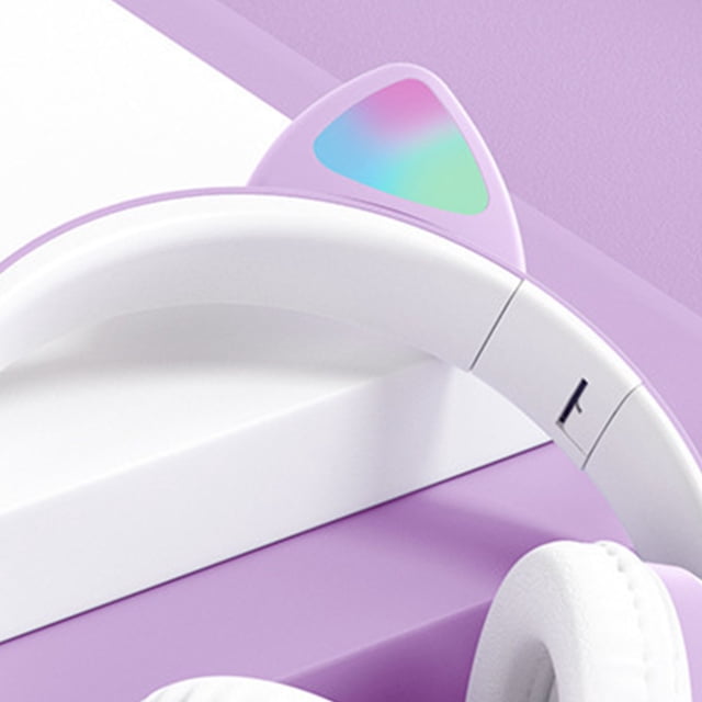 Audífonos Light Up Gaming Earphones inalámbricos 5.0 compatibles con Bluetooth (púrpura)