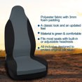 thumbnail image 2 of Unique Bargains New Gray Black Front High Back Bucket Cover Fit for Auto Car Trucks SUV, 2 of 6