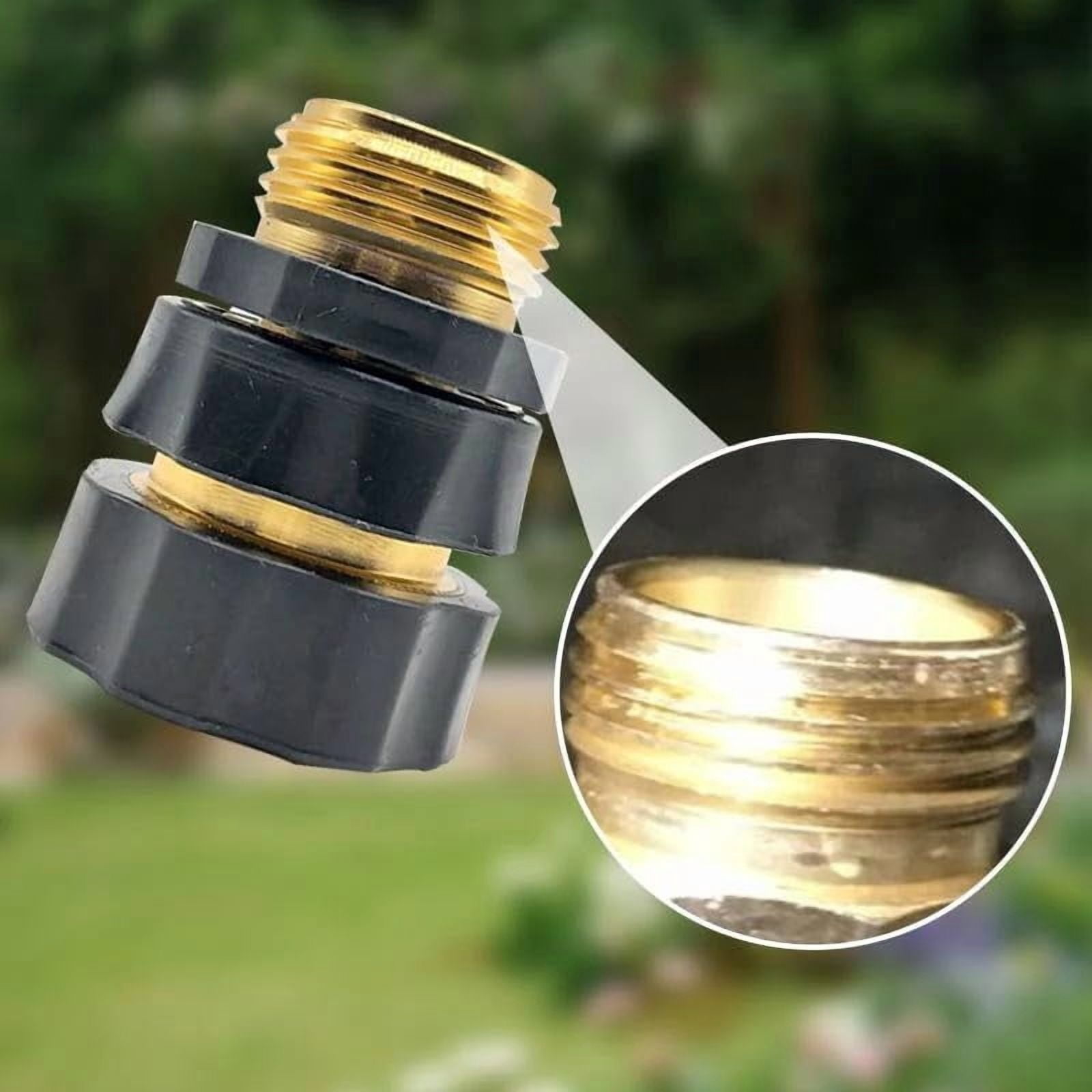 3/4 Inch Garden Hose Quick Connector with Clamps Male and Female Hose Adapter, Garden Hose Adapter, Quick Connect Hose Fittings, Garden Hose Connector, Hose Attachment (6 sets)