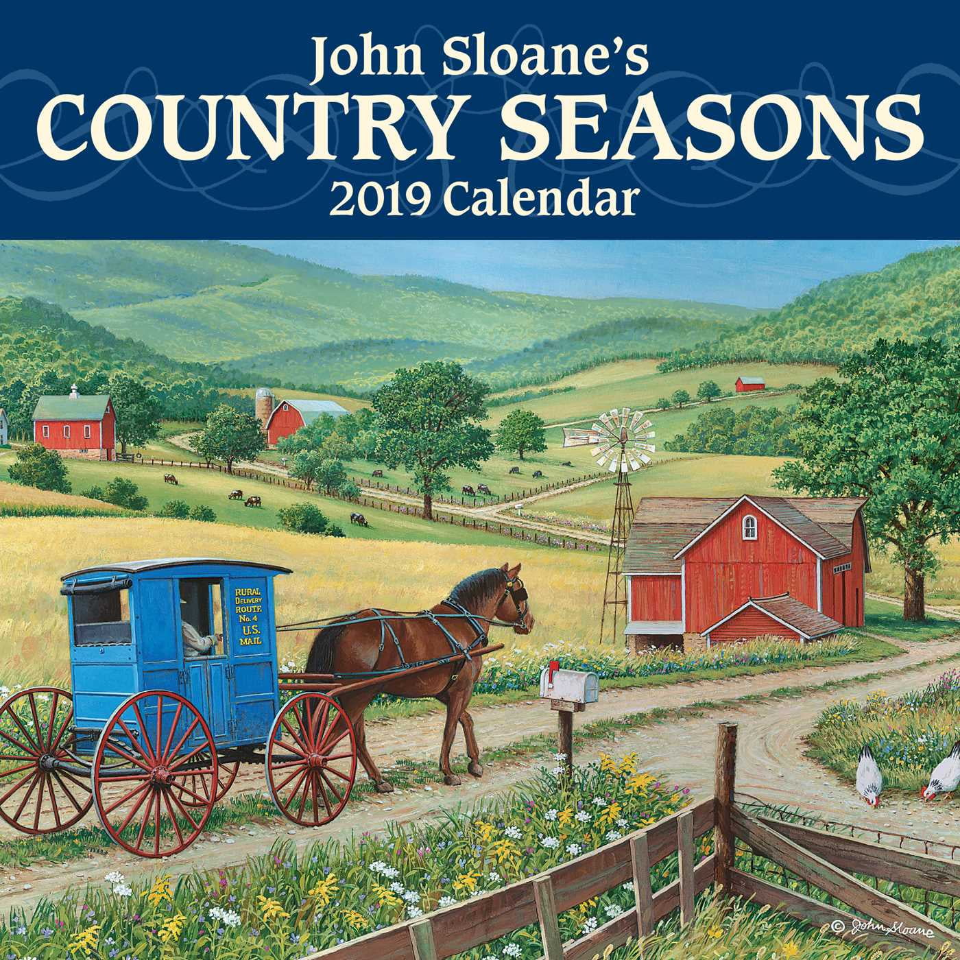 John Sloane s Country Seasons 2019 Mini Wall Calendar Calendar