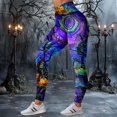 thumbnail image 7 of mgoYE Women Halloween Leggings Printed Casual Holiday Tights Elastic Waist Workout Jogger Yoga Pant Women Leggins Size L, 7 of 7