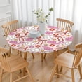 thumbnail image 3 of Pink Baseball Fun Pattern Round Fitted Tablecloth with Elastic Edge,Dining Table Cover Waterproof,Outdoor Round Tablecloth for Camping,Dining,Indoor and Outdoor, 3 of 7