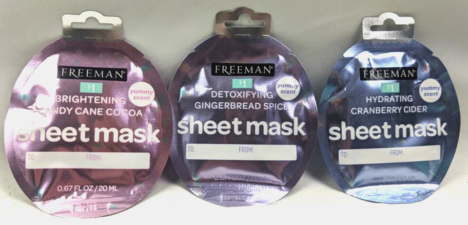 (36) Freeman Face Sheet Masks Gift Set – Hydrating, Detoxifying, Brightening