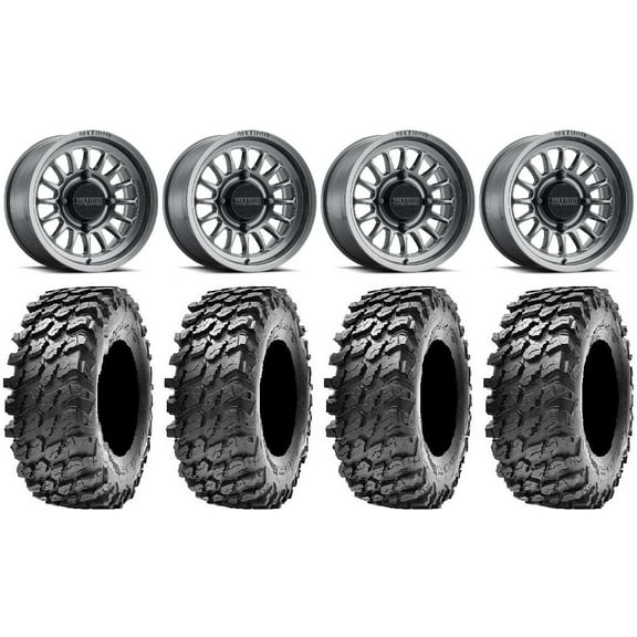 Method 411 15" Ti (5 2) Wheels 30" Rampage Tires Can-Am Commander Maverick Renegade Outlander Defender