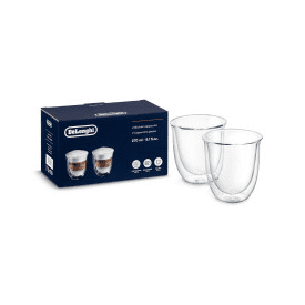 DeLonghi Double Walled Thermo Cappuccino Glasses, Set of 2