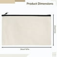 thumbnail image 4 of Coofit Blank DIY Bolsas de Cosméticos de Lona Artesanal, Bolsas de Lápices con Cremallera para Dibujar a Mano, Beige, 20 Unidades, 4 of 6