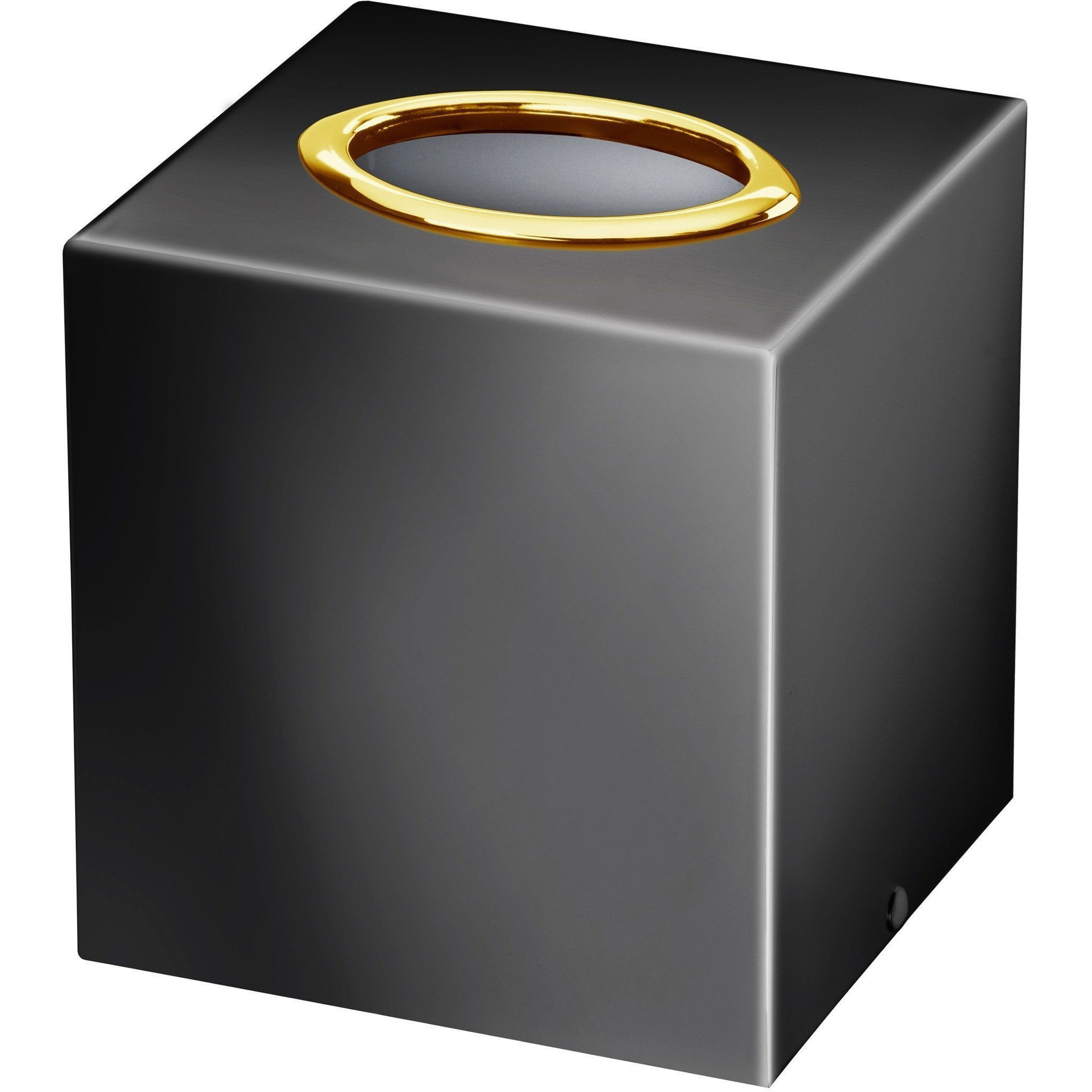 AGM Home Store Black Square Tissue Box Holder Cover Tray Dispenser