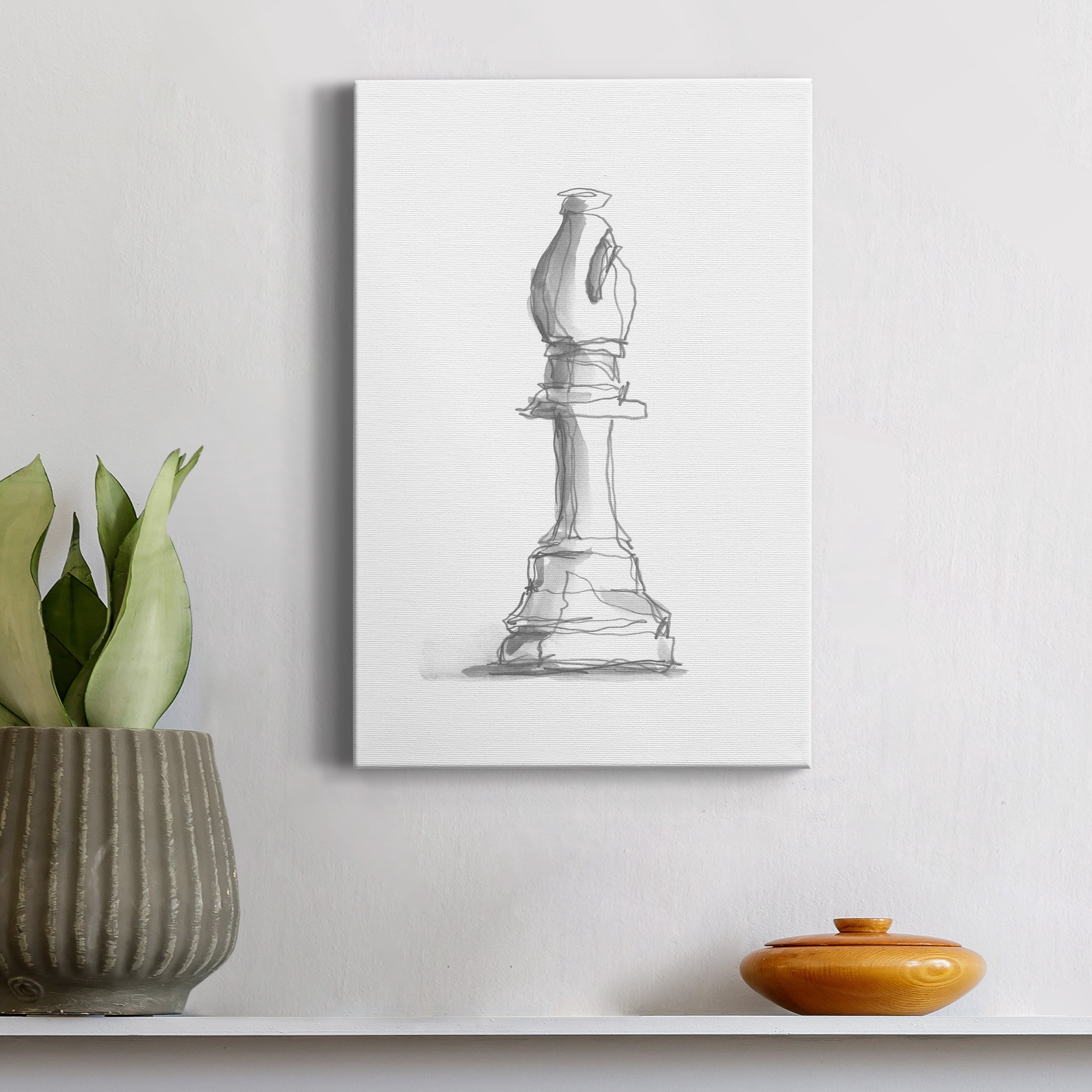 Chess Piece Study IV Premium Gallery Wrapped Canvas - Ready to Hang