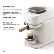 Philips Baristina Automatic Espresso Machine, Milky White with Ash Wood Portafilter