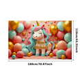 thumbnail image 3 of Unicorn Themed Happy Birthday Banner Party Decorations Backdrop for Birthday Parties Photography Props Kids Celebrations, 3 of 7