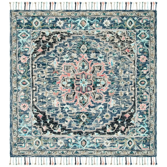 SAFAVIEH Aspen Rihanna Oriental Area Rug, Pink/Blue, 7' x 7' Square