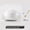 White Square Plate Butterfly Double Ear Lid Bowl 4-Piece Set (with Sakura Golden Spoon), variant on Embossed Craft Ceramic Soup Bowl with Lid, Large Capacity Microwave Oven Safe Stew Pot for Porridge Curry Jerky Soup, Home Party Tableware & Holiday Gift