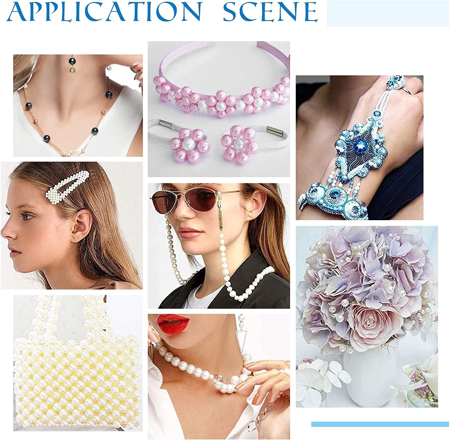 1box PH Glass Pearl Beads 2000 Pcs 3mm Tiny Satin Luster Craft Pearl Bead Round Loose Spacer Beads for Earring Bracelet Necklace Waist Chain Eyeglasses Chain Wedding Decor White White DIY
