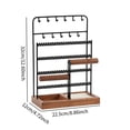 thumbnail image 4 of Organizador de joyas, soporte para pulseras, soporte para collares, expositor de joyas Negro, 4 of 9