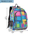 thumbnail image 2 of FORMRS School Backpack 17" Student Travel Bag with Laptop Compartment, Colorful Geometric Pattern, 2 of 7