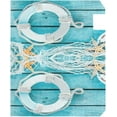 thumbnail image 3 of Nautical Marine Starfish On Turquoise Wooden Plank Magnetic Mailbox Cover MailWraps Garden Yard Home Decor for Outside Standard Size-18"x 20.8", 3 of 5