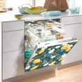 thumbnail image 2 of Yayeee Magnetic Dishwasher Cover for The Front Decoration Home Kitchen Machine Sticker Protector, Green Lemon Leaves, 2 of 6