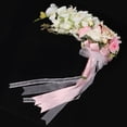 thumbnail image 4 of Ramo de Flores de Imitación para Accesorio de Mano Nupcial 4 Rosa claro Macarena Ramo Cascada, 4 of 8