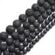 thumbnail image 2 of Venta al por mayor de cuentas redondas de piedra de lava volcánica negra natural de 4-14 mm, tamaño a elegir de 15 pulgadas para hacer joyas, pulseras de bricolaje, 2 of 5