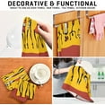thumbnail image 3 of Figures of African Tea Towels Set of 1 Tribal Dancer Kitchen Dish Cloth with Hanging Loop, 18"x28"Lint-Free Absorbent Towel for Kitchen Drying Wiping and Cleaning, 3 of 6