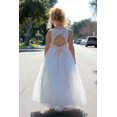 thumbnail image 4 of Ekidsbridal Girl Baptism Flower Girl Dress - Ivory Lace A-Line Keyhole Back Tulle with Sequin Sash 178mh-A (Size: 2-12), 4 of 5