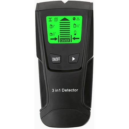 

ZUMUSEN Wall Scanner 3 in 1 Metal Detector Find Metal Dowels AC Voltage Fire Wire Detector Wall Scanner Electric Box Detector Wall Detector - Black 15*7*3cm