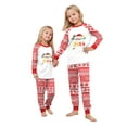thumbnail image 4 of Family Christmas Pajamas Matching Sets – Red & White Snowflake Long Sleeve Tops and Pants with “Merry Christmas 2026” Letter Print, Holiday Xmas PJs Sleepwear for Couples, Men, Women, Adults, 4 of 7