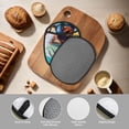 thumbnail image 4 of Pofeuu Stylish Sunglasses Iguana Print Silicone Pot Mat Mitten With Hanging Loop Heat Resistant Oven Mitts Non-Slip Bbq Baking Smoking Potholders, 4 of 7