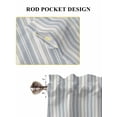 thumbnail image 6 of Vintage Stripes 2 Panel Kitchen Curtains for Small Windows, Retro Minimalist Lines Pattern Light Blue Bathroom Tier Curtain, Short Window Treatment for Bedroom/Living Room 55"x24", 6 of 6