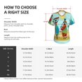 thumbnail image 4 of Vsdgher African Women Women Shirts V Neck Short Sleeve Tops T-Shirt Basic Tees, S to 3XLSmall, 4 of 5