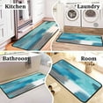 thumbnail image 5 of Teal Kitchen Rugs Set of 2 - Kitchen Floor Mats Non-Slip Backing - Kitchen Mat Washable Doormat Runner Rug Set for Home Accessories and Decor 17x47.2 and 17x30 inches., 5 of 6
