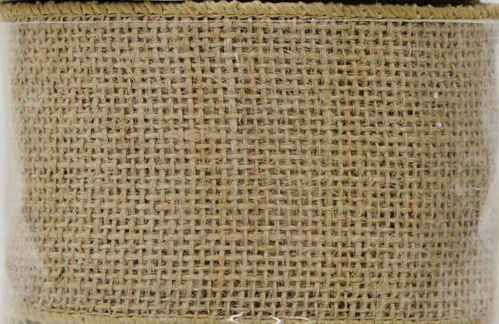 (2 pack) Mainstays 2.5"X15' Wired Natural Fine Weave Burlap Ribbon , 1 Each