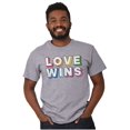 thumbnail image 4 of Inspirational Love Wins Rainbow Men's Graphic T Shirt Tees Brisco Brands S, 4 of 4