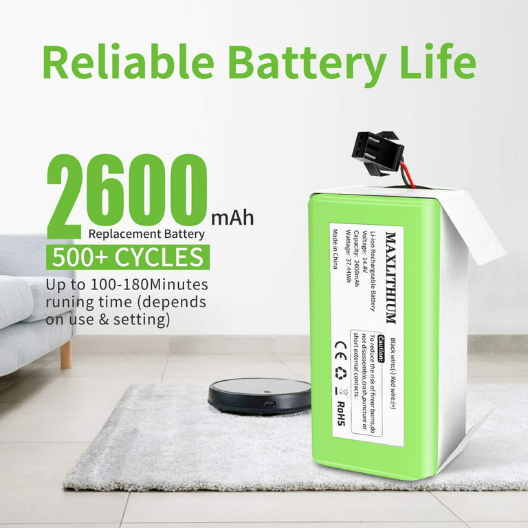  Batería de repuesto de iones de litio de 14.4 V, batería  recargable 18650, repuesto para Conga Excellence 990 Ecovacs Deebot N79  N79S DN622, Eufy Robovac 11 11S 12 15C 15S 35C, 2800mAh : Electrónica