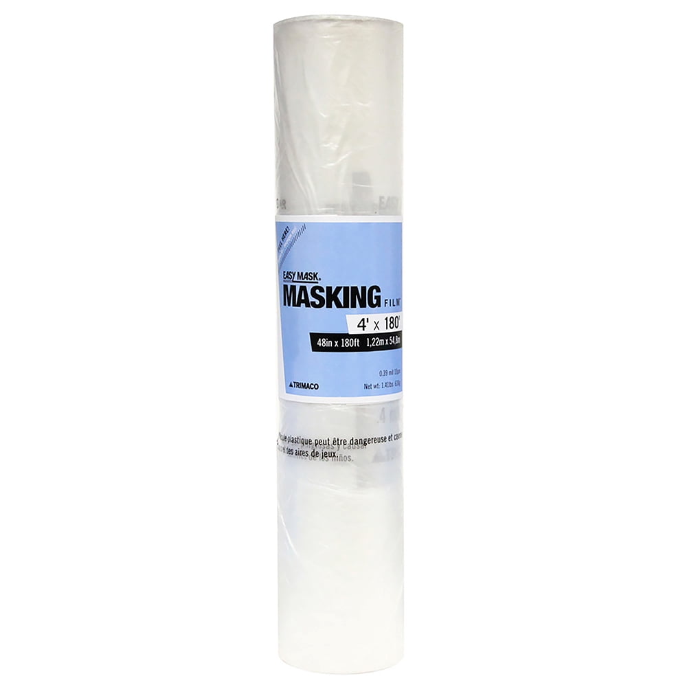 Duct Outlet Adhesive Plastic Wrap Protection Film – Blue, 2.5 Mil Thick, 24 X 200 Feet – HVAC Cover For Construction, Painting, And Dust Protection
