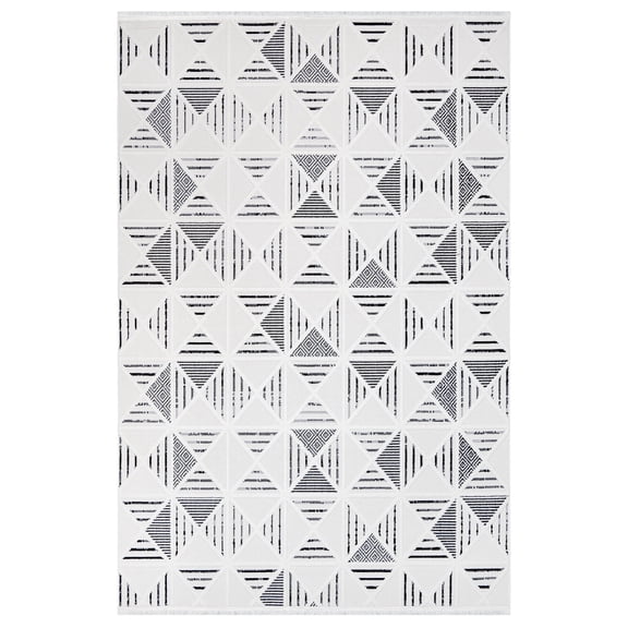 Onyx Cream Area Rugs for Living Room Washable Rugs Boho Moroccan Area Rug Soft Neutral Geometric Bohemian Distressed Indoor Rug for Bedroom Dining Room Office Nonslip Rug