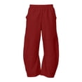 thumbnail image 5 of GUACER Womens Wide Leg Cargo Pants High Waisted Elastic Casual Trousers with Knee Detail Streetwear Fashion Pants, 5 of 7
