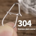 thumbnail image 3 of NIBOLOG 100Pcs Lure Gourd Pin Stainless Steel Fishing Snaps Durable Corrosion-resistant Fishing Gear Connector for outdoor, 3 of 7