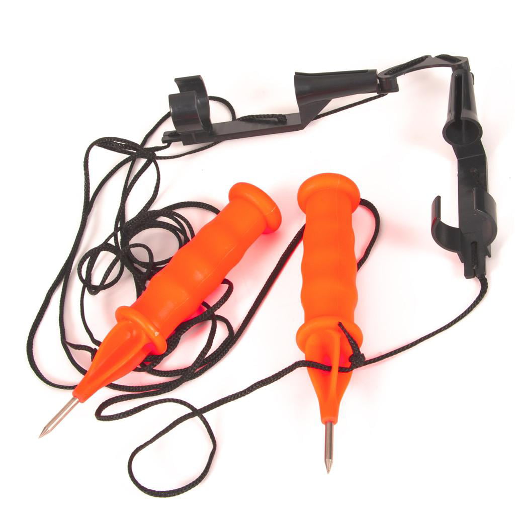 Ice Safety Picks Handheld Escape Spikes Molded Handles Come with Whistle 